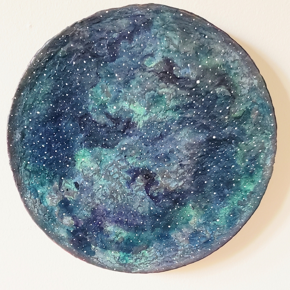 Recycled Junk Mail Canvas Nebula Wall Art